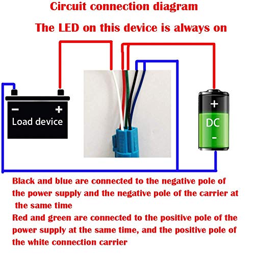 2 stuks Vergrendelbare drukschakelaar, LED verlichte drukknop, metalen drukknop, IP67-knop, roestvrij staal 12V LED Angel Eye Head for 16mm Mounting Hole (Blue+Red) 4