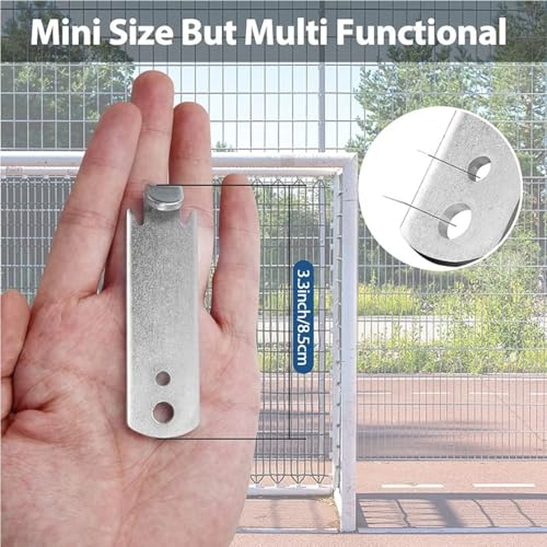 5Pcs Scherm Draad Twist Tool voor T Post Clips, Stalen Barb Fence Landbouw Reparatie Hardware, Schermdraad spanningshulpmiddelen 4