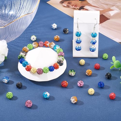 52st 10mm ronde schijf Ball Kralen Rhinestone Clay Pave Kralen Crystal Spacers Bulk voor sieraden het maken van kralen Pen decoratie