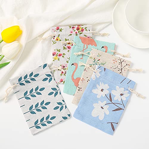 Jute Tassen 25 stuks - Natuurlijke cadeautassen, Jute Bag (5 Type Tassen-B) 4