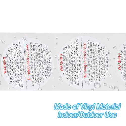 Kaarsen Waarschuwing Labels Teken, 1000 Pack Decals Kaarsveiligheid Stickers Decal 3