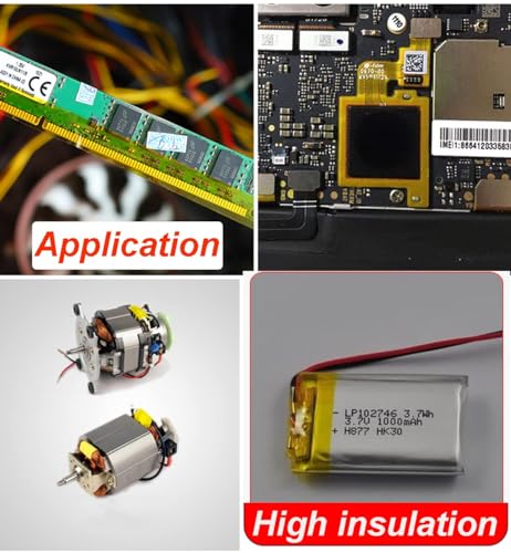 1 rol 12mm x 33m hittebestendig kleefband, isolatieband, polyimidefilmlijmband voor maskeren, lassen, elektrisch 5