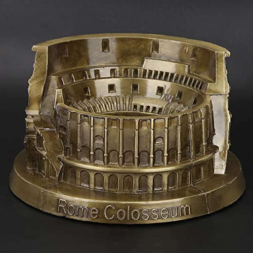 Vintage Rome Colosseum Model, Metalen ambachten Ornamenten, Miniatuur Romeinse Colosseum Kunst Ambacht Office Home Bureaublad Decor 4