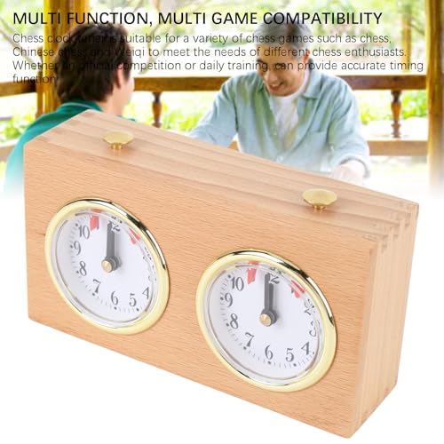 Schaak Klok, Portable Houten Analoge Schaak Klok Competitie Timing Mechanische Gereedschappen 5