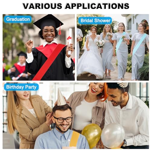 160x10cm Blanke Satin Sash, DIY Plain Sash bal koningin sashes partij accessoire voor afstuderen bruiloft banket Halloween decoraties, paars 5