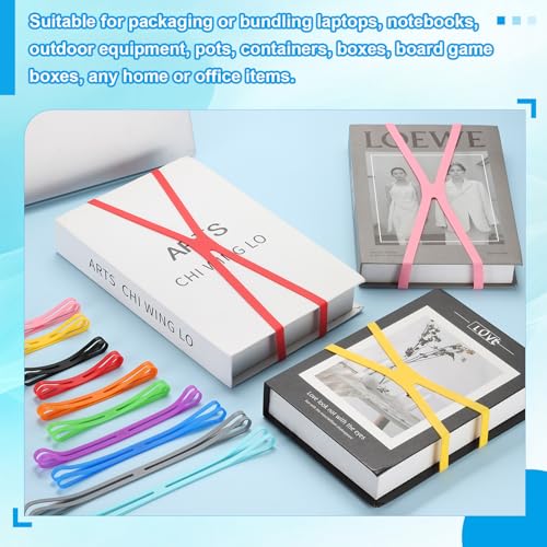 9 Inch H Band Siliconen Rubber Bands, 5 stuks Sterke Elastische Siliconen Bands Rubber Wrap Bands voor Boeken Camera's Art Cooking Wrapping Oefenzak Wraps, Wit 4