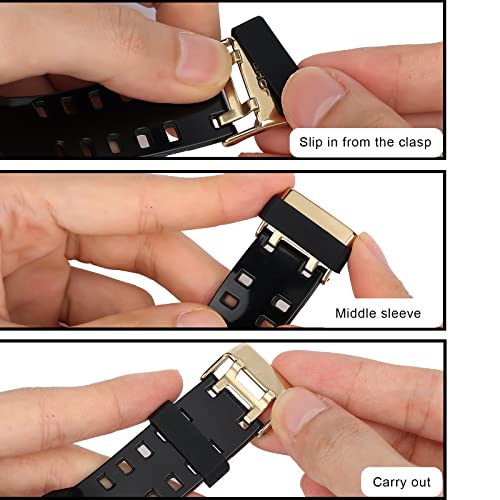 6 st Siliconen horloge bandhouder Gesp voor Siliconen horloge band voor Smartwatch vervanging 4