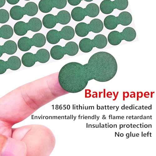 18650 Lithium batterijen Isolatieringen Isoleerpapier, 100 stuks Holle ringen + 100 stuks Solid Rings Kleefpapier 3