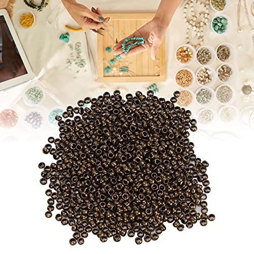 Ronde Spacer Kralen, DIY Stopper Kralen Makkelijk te gebruiken sieraden maken Stopper Kralen Duurzaam 500Pcs Knijp kralen voor ketting armband DIY(Bresze) 3