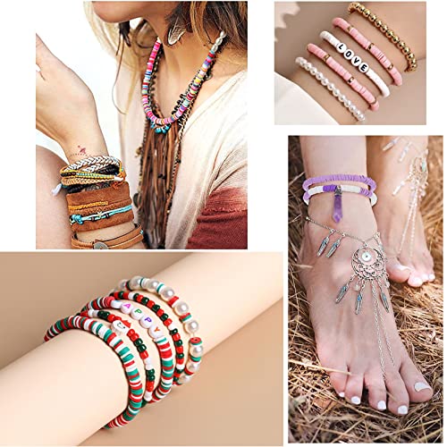 Heishi kralen 4900st Polymer Klei kralen 6mm Kleurrijke platte kralen Klei kralen ambachtelijke set voor doe-het-zelf sieraden ketting Charm Armbanden Cadeau (A) 5