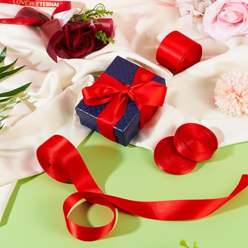 36,58m Dubbelzijdige Polyester Lint 6-38mm brede rode Lint Satin Ribbon voor bruiloft Haar School Kerstuitnodigingen Boeketten Geschenkdoos 4