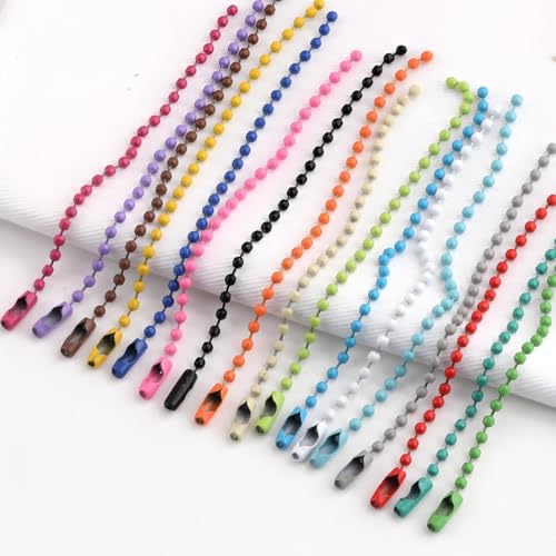 200 stuks Kleurrijke metalen balkettingen met gesp, bijpassende ijzeren balkettingen voor sieraden en kerstversiering 4