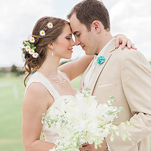 Bloem Haar Clips 12 st levensechte Daisy haar Clips mooie bloem haar Clips voor bruid meisje vrouw haar decoratie 5