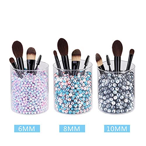 100 st. Ronde Plastic Kralen Zonder Boren Kleurrijke Ambacht Kralen Ambacht Kralen voor DIY sieraden Accessoires Spread Decoratie Decoratie Decoratieve Kralen voor bruiloft Doop Partij Vaas Vultafel Decoratie Roze 5