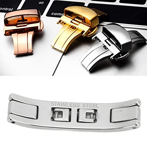 Roestvrij staal horlogeband gesp, horloge band gesp vervanging gereedschap horlogebanden Bands Buckle Replacement Universal Opvouwbare Dubbele Trek Vlinder Implementatie sluiting voor, riempje