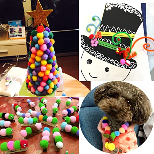 1000 stuks Kleurrijke Mini Pompoms, 15mm, kleine fluffy pluche ballen, viltballen voor verjaardag, bruiloft, feest decoratie, grappig DIY Naaien 3