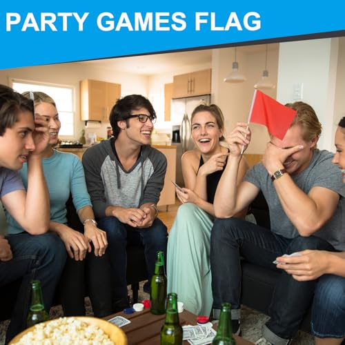16 st. Blue Flags Spel Solid Blue Flags Kleine Mini Vlaggen op Stick Party Decoraties voor spel, Verjaardag, Carnaval 4