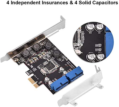 Bewinner Mini PCI-E, PCI Express Extender naar interne 2 poort 19 Pin Header Snel 5Gbps PCI-Express Low Profile USB 3.0 Card Adapter voor winXP, win7 win8 win8.1 win10 4