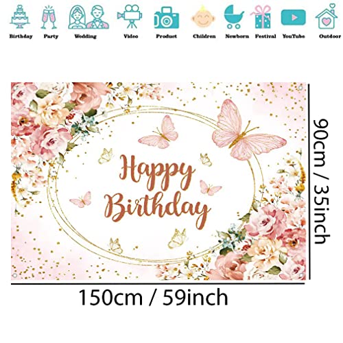 Verjaardagsachtergrond, aquarel, bloemen, polka stippen, verjaardag, fotografie, achtergrond, baby, meisjes, gelukkig, verjaardag, feest, decoratie, benodigdheden, 150cm