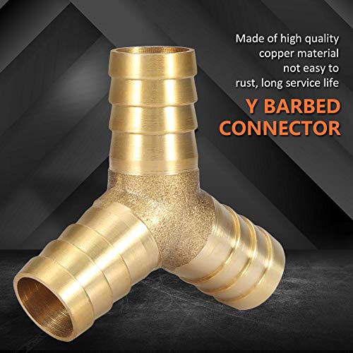 Conneteur barbelé en Y en laiton à 3 voies, raccord en T en T pour jointure Raccord air gaz eau 6/8/10/12/14 / 16 mm(14mm 1 st.) 4