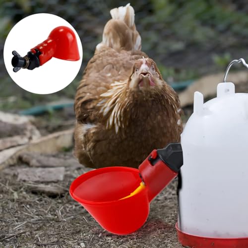 10 paar automatische waterdispensers voor kippen, kippenvoerautomaten voor vogels, kwartels, vee en kippen 5