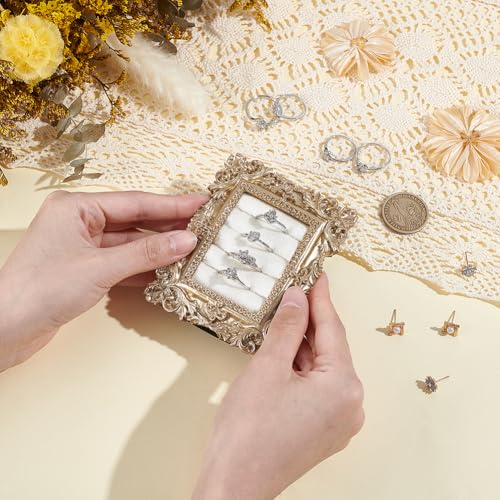 Vintage Ring houder, Juwelen Ring Tentoonstelling Stand Frame Oorbellen Tentoonstelling Tablet sieraden houder Tray Showcase voor fotografie Props bruiloft decoratie handel 3