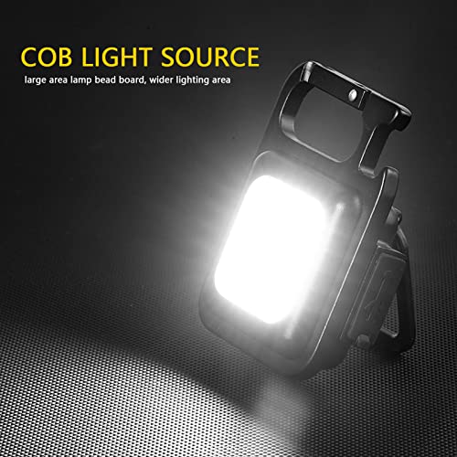 Key Chain Mini Toorts, Levensecht, Waterdicht, Draagbare zaklamp, Haak Sluiting, COB lichtbron, 500 LM, Vissen