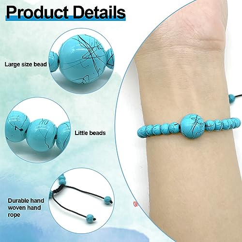 Sea Band Anti-Musea 2 stukken verstelbare beweging armbanden Anti-Musea Armbanden Cadeaus voor Vrouwen voor Auto Reizen Beweging Ziekte Kruk Groen Wit, Imitatie Agaat Glazen Kralen 4