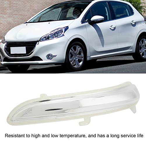 Indicator Lens Outside Mirror, Clear Side Mirror, Indicator Cover Replacement, Compatibel met Peugeot 208 2012-2017 (Rechts 1823808) 3