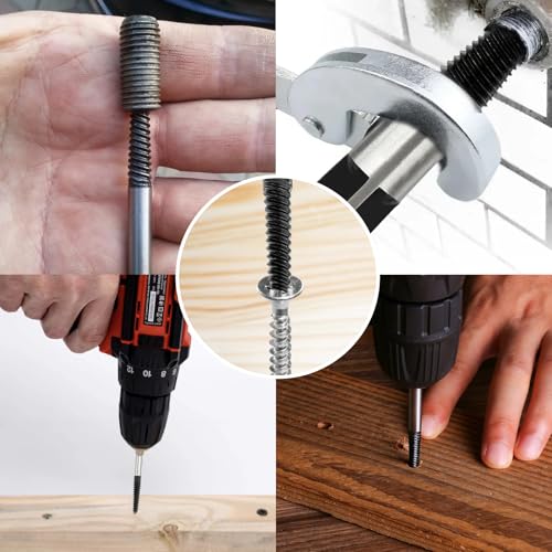 Schroevendraaier Set van 5 Professional Left Turner Set Linkerborstel Gereedschap Schroef Verwijderaar met Transparante Plastic Doos Schroef Extractor voor Beschadigde Schroeven en Buizen