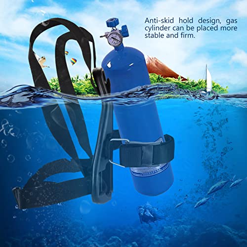 Blijf duiken Single Oxygen Bottle Ondersteuning Houder Bracket Oxygen Holder Rugzak voor Snorkelen (14.2 x 8.1 inch) 5