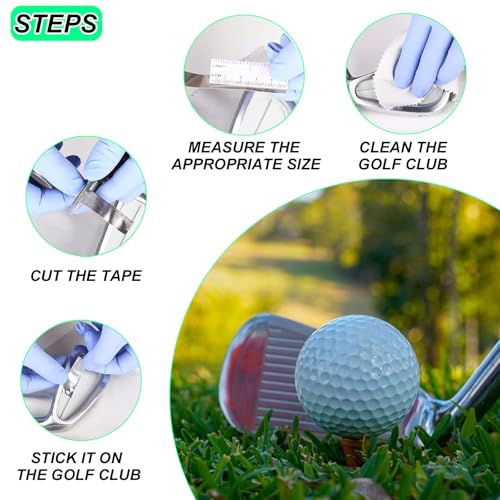 Zelfklevende golfband, 100cm lange tape met hoge dichtheid voor tennisrackets Golfclubs en pickleball paddles 5