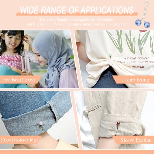 36 stuks Hijab Pins voor Vrouwen, Gekleurde Hijab Clips, Veiligheid U Clips, Mode voor Sjaals, Hijabs voor Vrouwen, Vrouwen, Brooch, Veiligheidsspelden (9 kleuren), Klein, Metaal 3