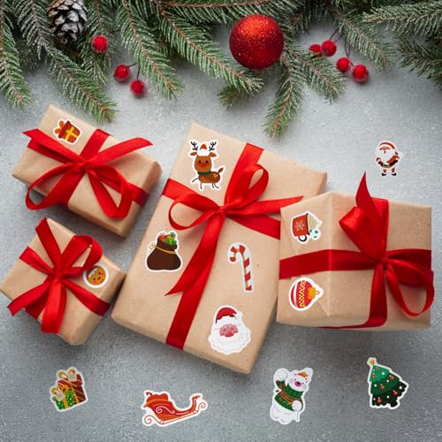 16 vellen kerststickers, stickers voor kinderen, decoratie, geschenkdoos, scrapbooking, kerstkaart, inrichting, cadeau voor kerstfeest 5