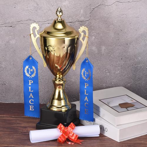 Award Ribbons 36 stuks 1e 2e 3e 4e 5e 6e Plaats Medal Ribbon met Event Card en Touw voor Sport Evenementen Wedstrijden Blauw/Rood/Wit/Geel/Donker Rood/Groen 4