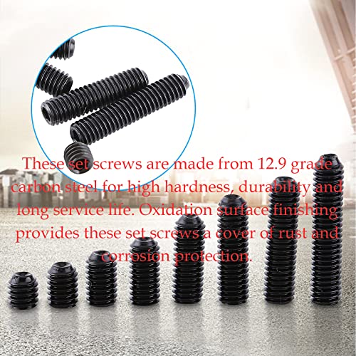 Pak de 200st M3 Écrous Hexagonaux en Acier au Carbone Hex Grub Fish Set Tasse Point Grub Fish Set Machine Assortiment Kit 3