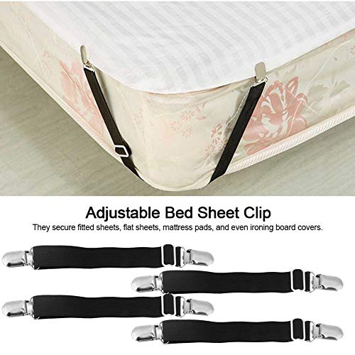 Sheet houder Bed Sheet Clip verstelbare bevestigingsmiddelen Suspenders Band Band Hoekhouder Elastische Grippers Matras Pad Hoes Sheets & kussenslopen