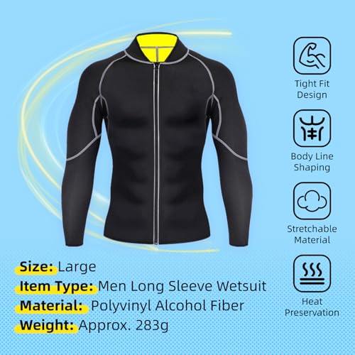 Mannen Long Sleeve Wetsuit Full Body Wetsuit Men Wetsuit Zwempak Duiken Kleding voor Snorkelen Surfen Duiken Zwemmen Kajakken Zeilen Kanoën 4