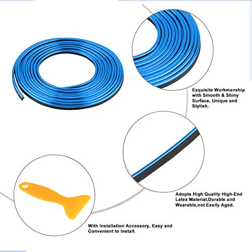 Auto interieur Decoratieve Strips Stickers Decoratieve Strip Flexibel voor auto 5 m DIY Blauw 3
