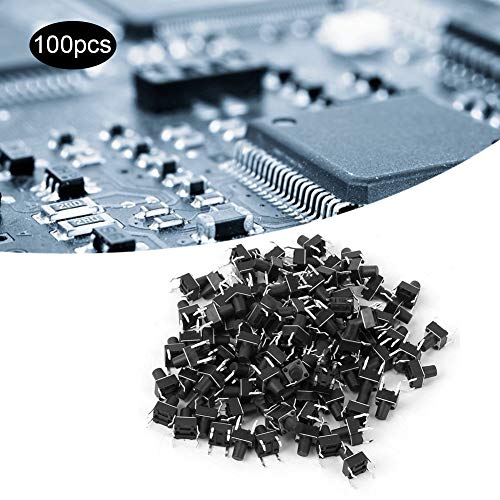 100 Stuk Tact Switch, Momentaire Tactiele Drukknop Switch, Gebruikt in Circuit Board, 6 x 6 x 8 mm
