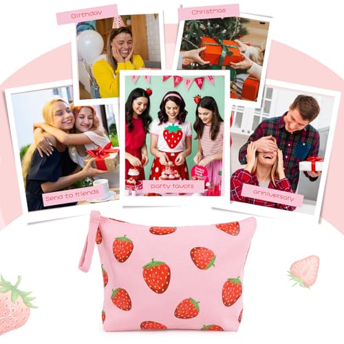 Canvas zakken met rits, roze, Canvas met rits 3