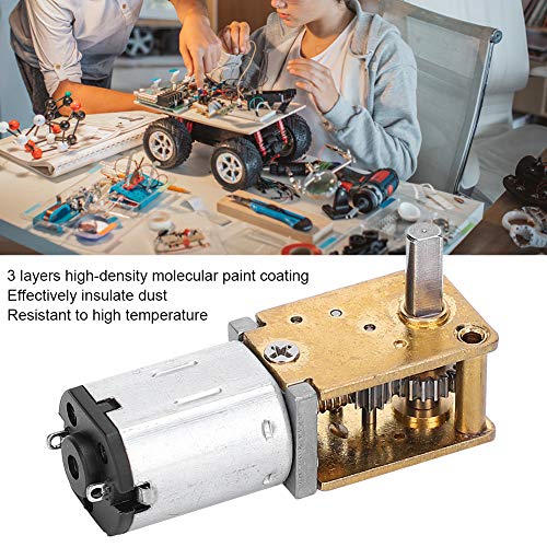 Mini moteur à engrenages 6 V à brosse CC, moteur à engrenages à vis sans fin Micro Turbo 1218GE-N20(DC3V 16RPM) 3