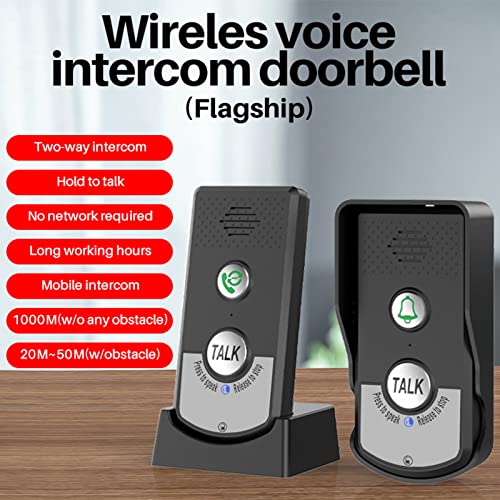 Draadloze klokdeurbel, mobiele klokdeurbel, 1000M Draadloze deurbel Lange afstand 4