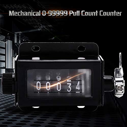 5 Digital mechanische teller mechanische teller met arm klikker teller rotary knop resetable handmatige teller zwart met voorjaar 0-99999 3