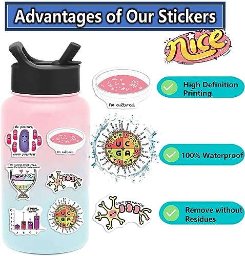 Biologische laboratorium sticker set stickers kinderen tieners 100st laboratorium waterdicht vinyl decals laptop skateboard koffer helm auto fiets mobiele telefoon motorfiets scrapbook