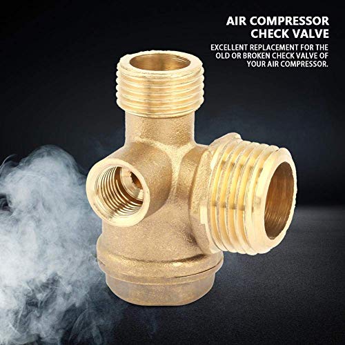 Gethreaded 3 Way Air Compressor Valve Controleer klep met mannelijke draad reserveonderdelen aansluitend gereedschap 3 Port Brass