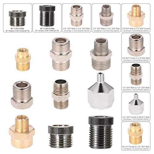 9Pcs Airbrush Adapter Set Airbrush Connector Set voor Air Compressor Spray Adapter Accessoires A1-A9