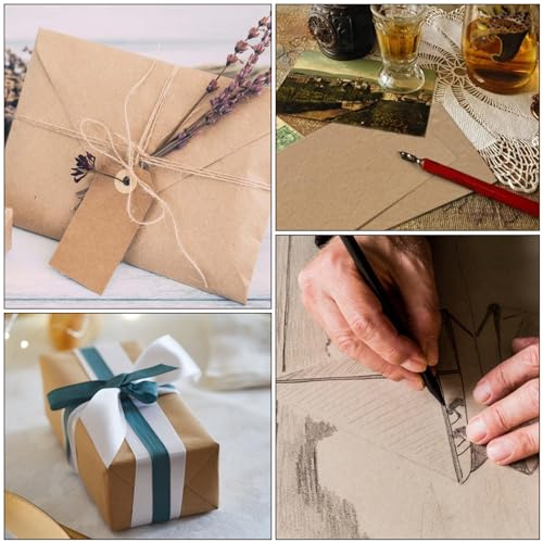 50 vellen Kraftpapier A4, 150g Kartonpapier, natuurlijk, gerecycled Kraftpapier, blanco ansichtkaarten, Kraftpapier voor uitnodigingen, verjaardagskaarten, Graffiti-geschenken, papier 4
