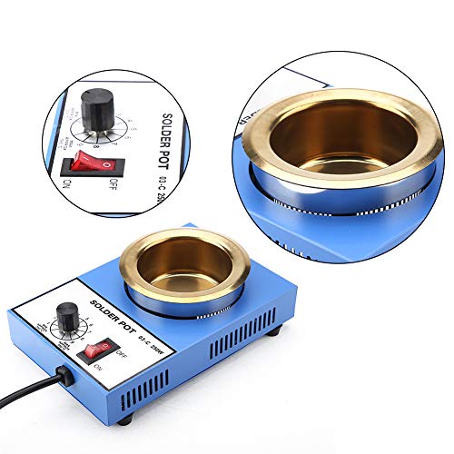 Soldeerpot, 220V 100mm Soldeerpot Desoldeerbad met 800g 1200g Capaciteit voor lassen en soldeerbad (EU-plug)(250W) 3