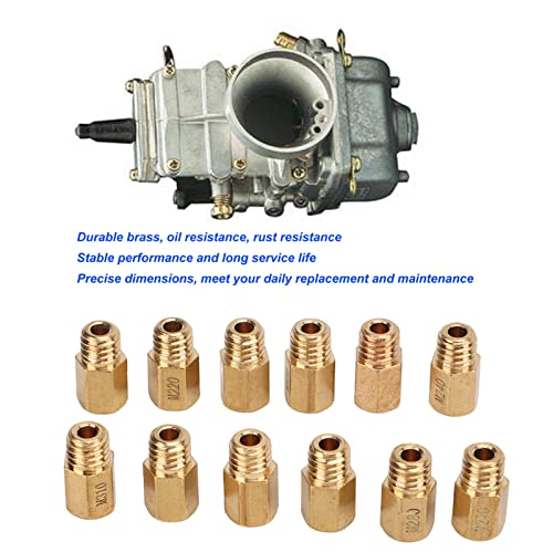 Mikuni Carburetor Main Sprayers, Mikuni Carburetor Main Sprayers, Carburetor Accessoires, 12 Piece Set Hex Type Messing Hoofdspuit Carburetor Main Sprayer Vervanging instellen 4
